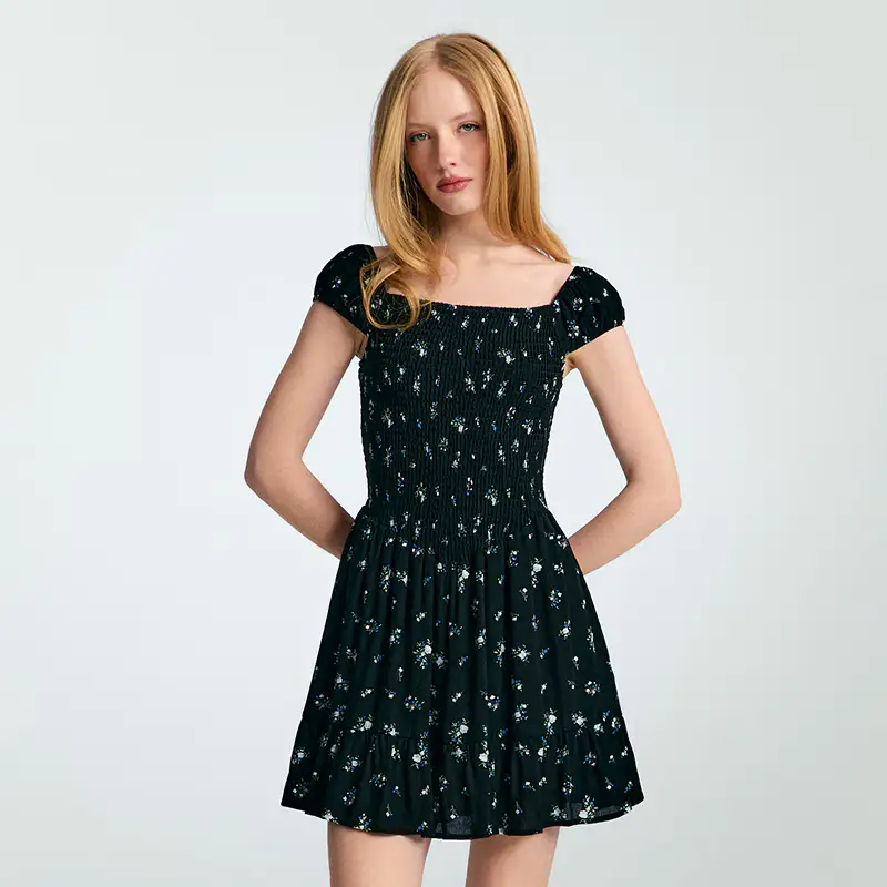 Abito mini di viscosa