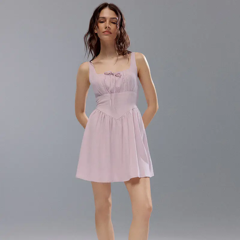 Abito mini di viscosa