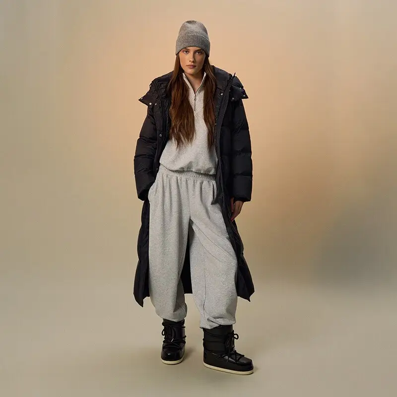 Abrigo acolchado con plumón natural