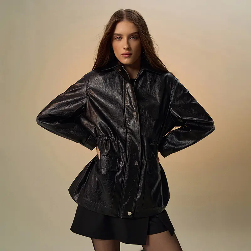 Cappotto in finta pelle