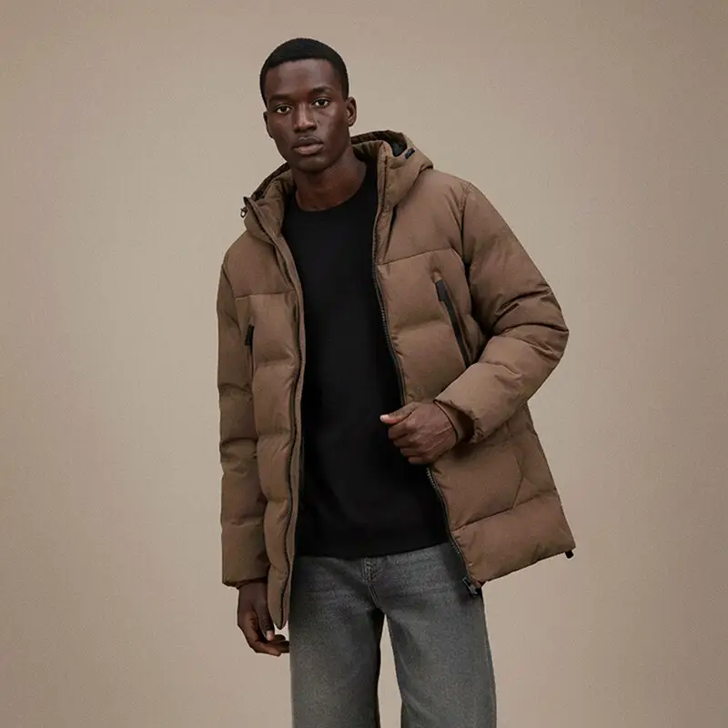 Cappotto trapuntato con cappuccio