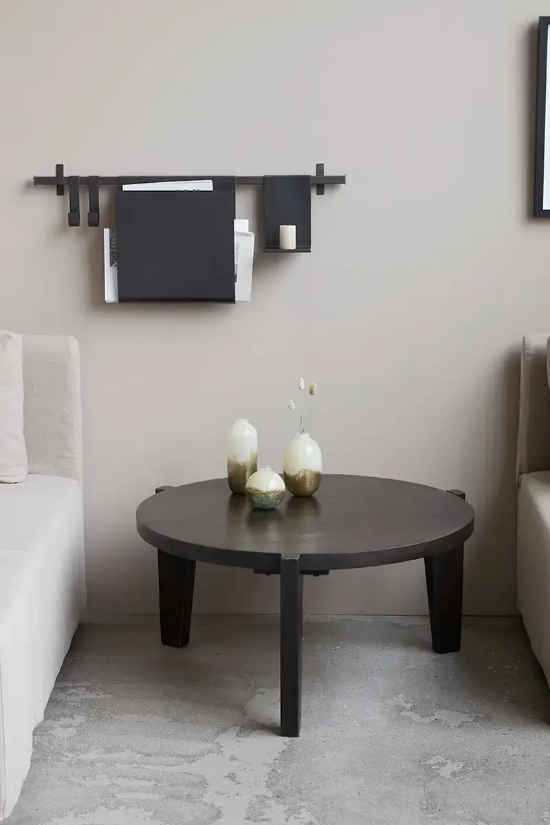 appendiabiti con ripiano HDVirar, 35 x 80 cm colore nero miniatura 2