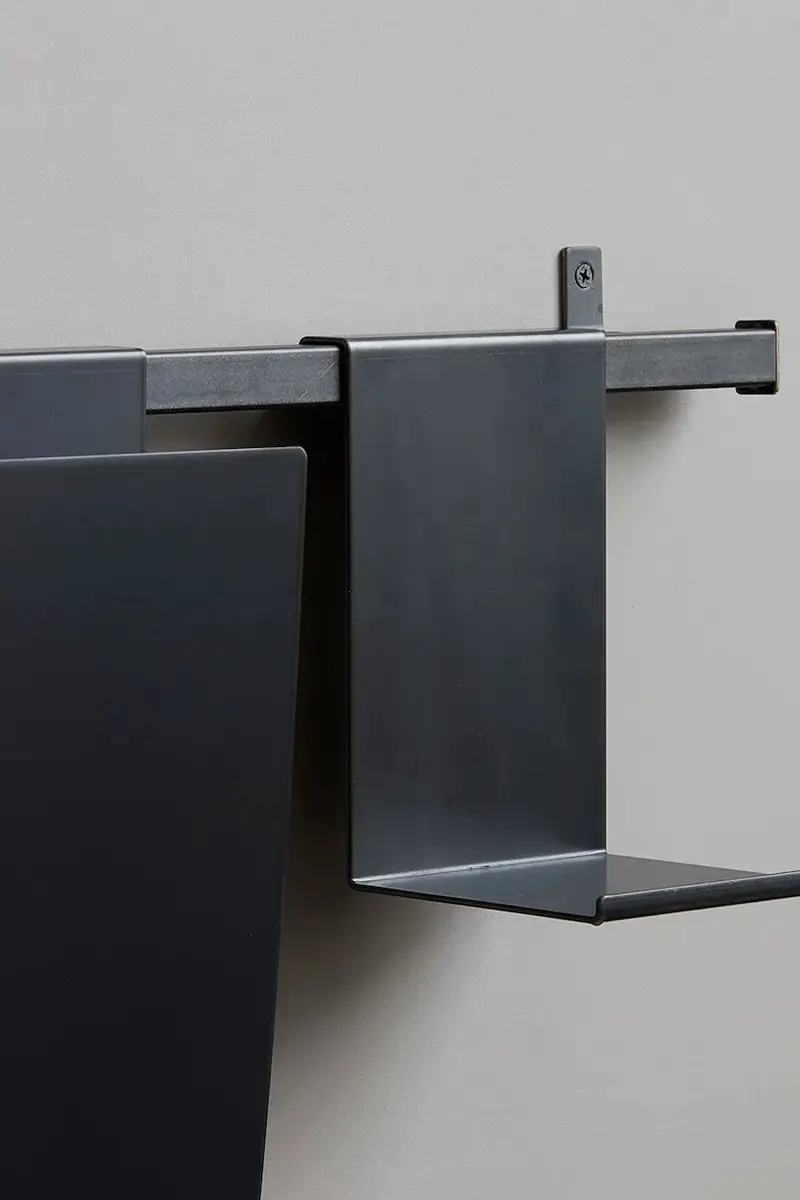 appendiabiti con ripiano HDVirar, 35 x 80 cm colore nero miniatura 4