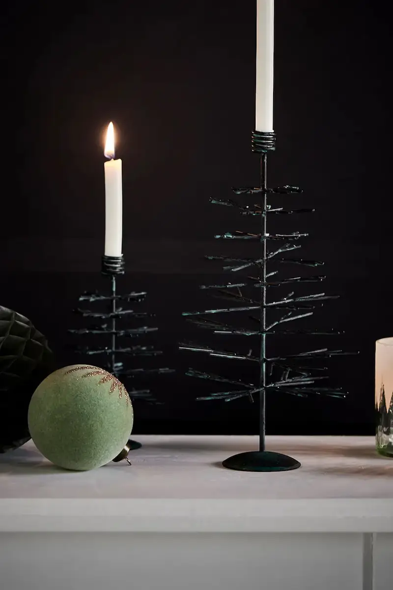 candeliere decorativo HDTree 16 cm pacco da 2 colore nero miniatura 5