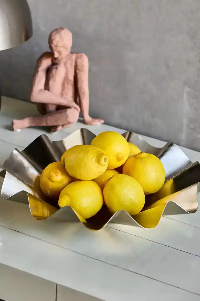 ciotola decorativa HDFlood 35 x 8 cm colore grigio miniatura 2