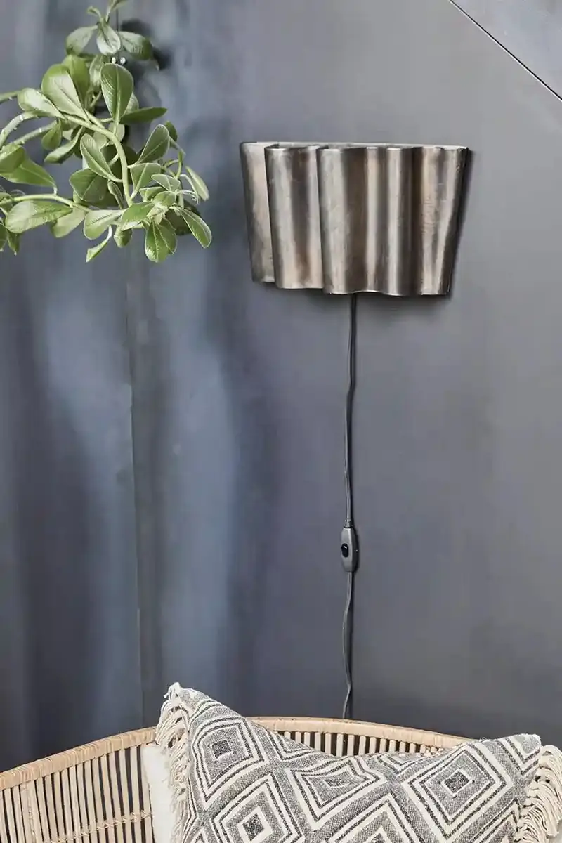 lampada da parete HDFlola 19 x 36 x 12 cm colore marrone miniatura 2