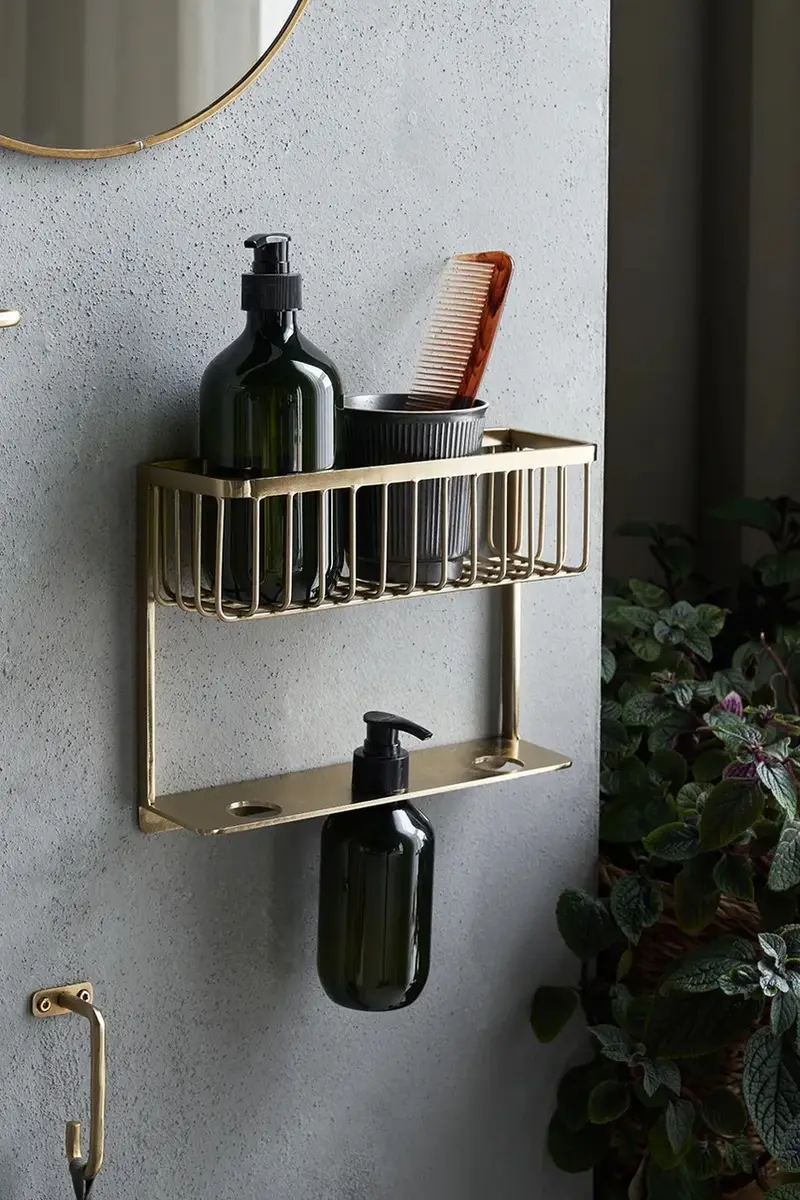 mensola da bagno HDBath 20 x 25, 5 xm colore giallo miniatura 2