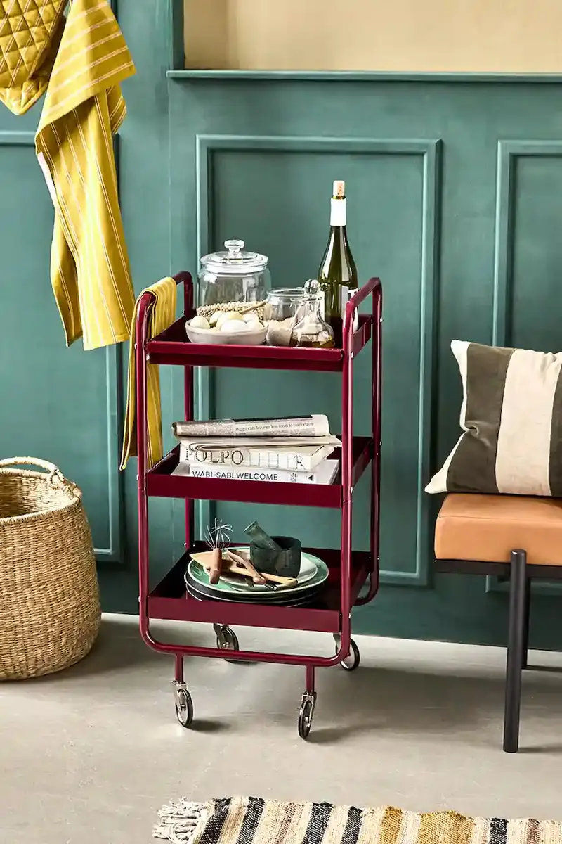 mobili con ruote HDRoll 42 x 85 x 38 cm Granata miniatura 2