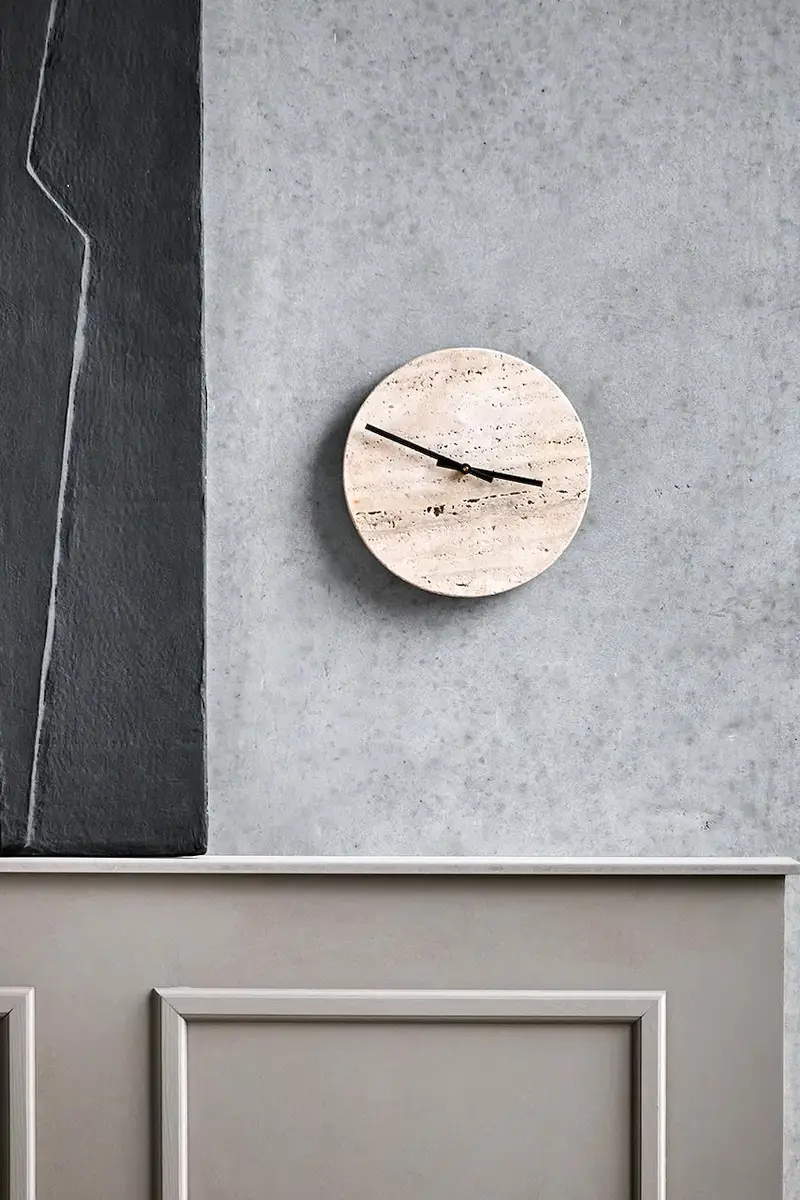 orologio da parete HDLoko 25 cm colore beige miniatura 2