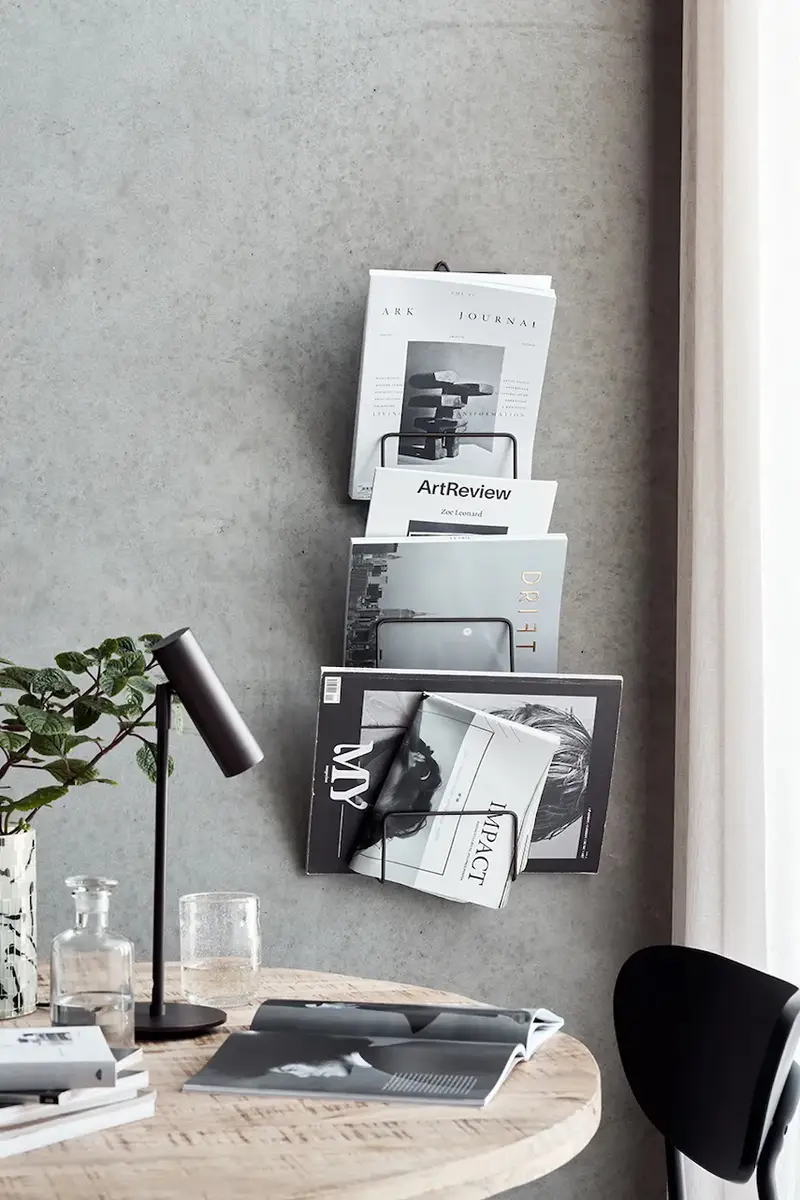 porta giornali HDMag 81 x 18 cm colore marrone miniatura 2