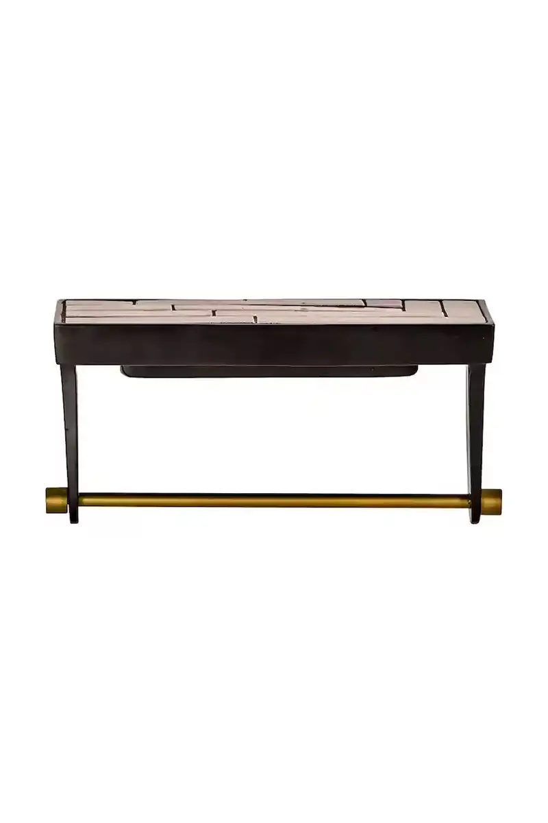 scaffale a parete HDTowel 28 x 14 x 11 cm colore beige