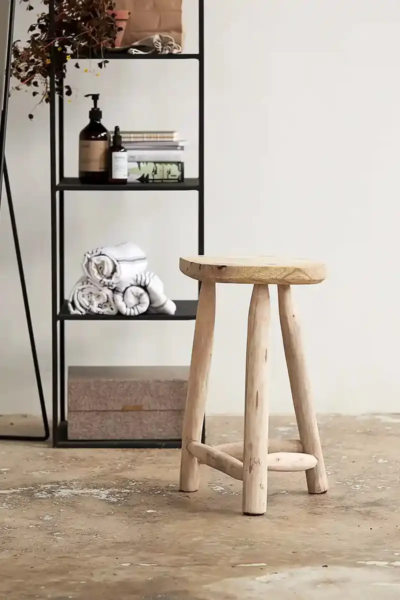 sgabello HDPure 48 x 31 cm colore beige miniatura 2