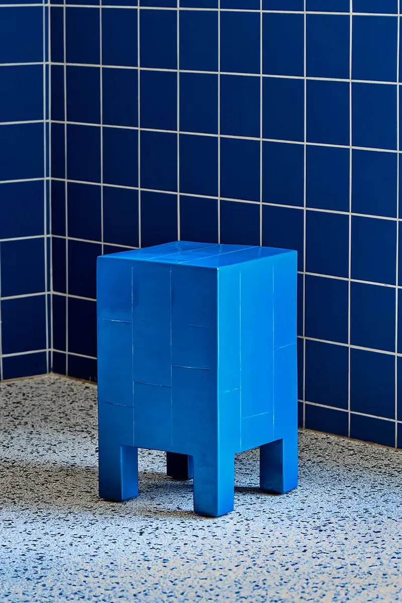 tavolino HDBrick 30 x 50, 5 x 30 cm colore blu miniatura 2