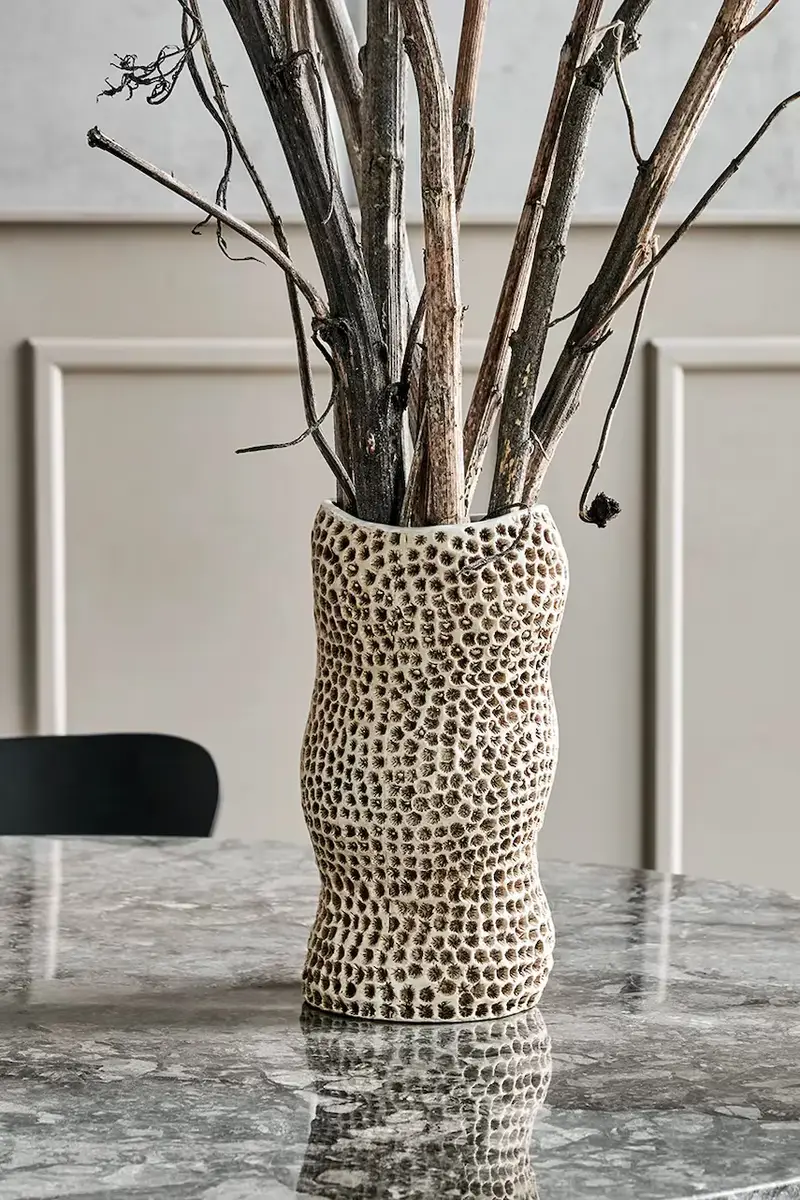 vaso decorativo HDPan 29 cm Beige miniatura 2