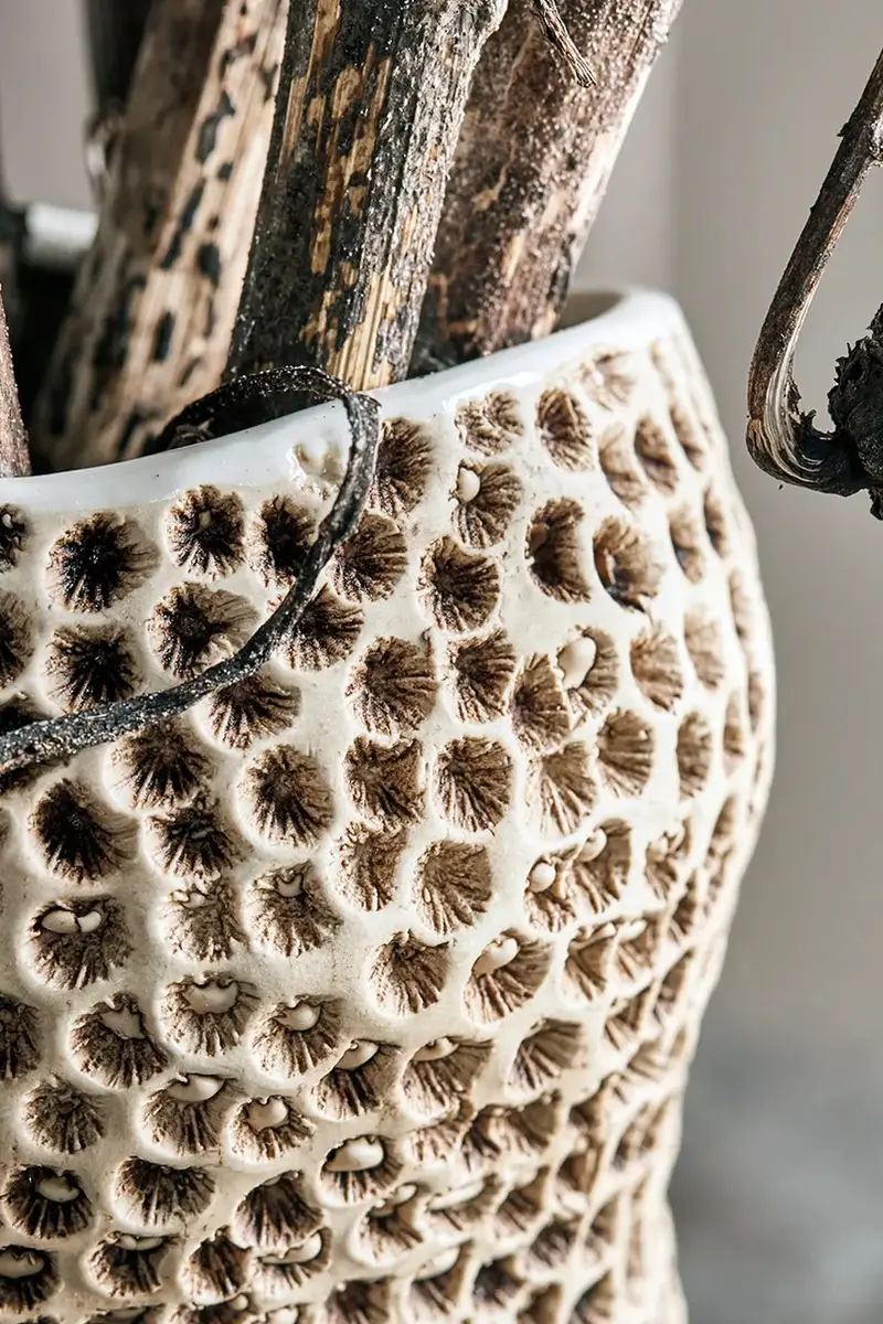 vaso decorativo HDPan 29 cm Beige miniatura 3