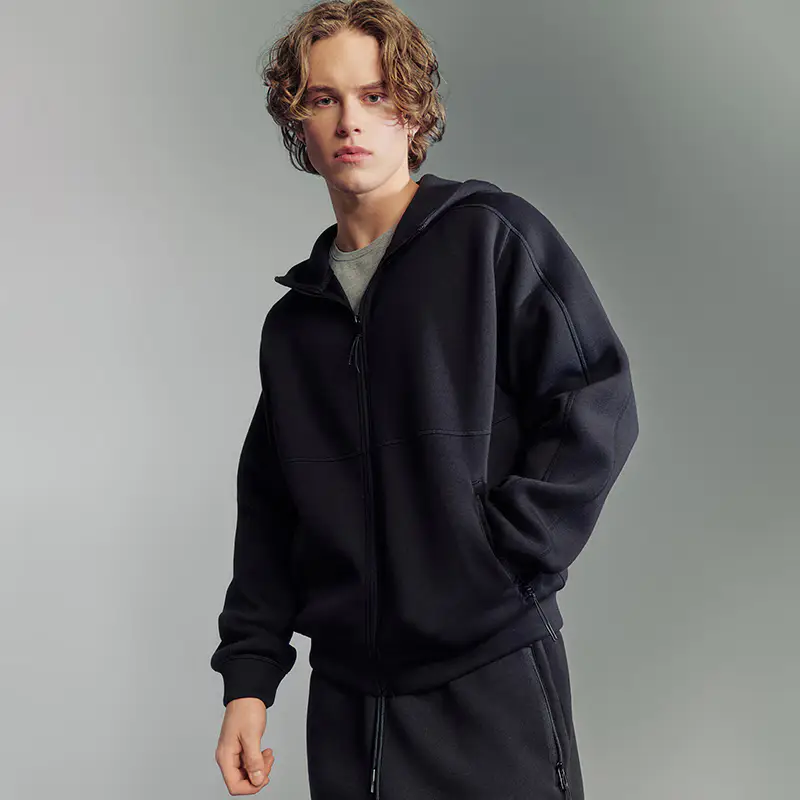 Felpa apribile con cappuccio