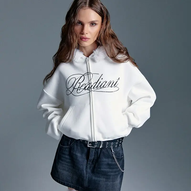 Felpa apribile con cappuccio