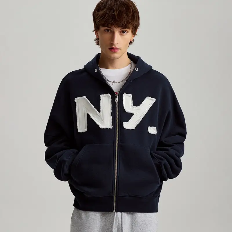 Felpa apribile con cappuccio