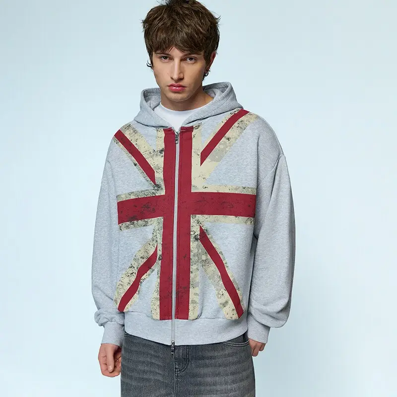 Felpa apribile con cappuccio