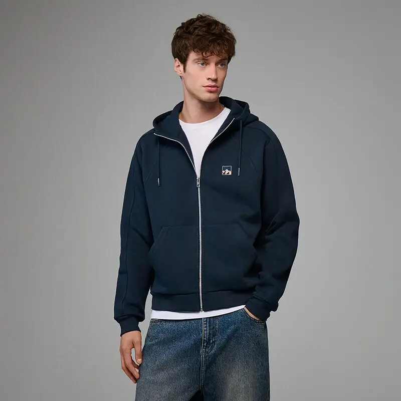 Felpa apribile con cappuccio