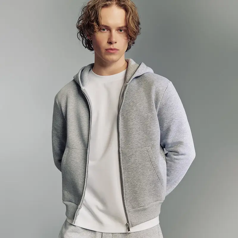 Felpa apribile con cappuccio