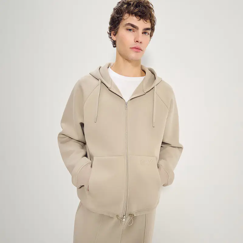 Felpa apribile con cappuccio