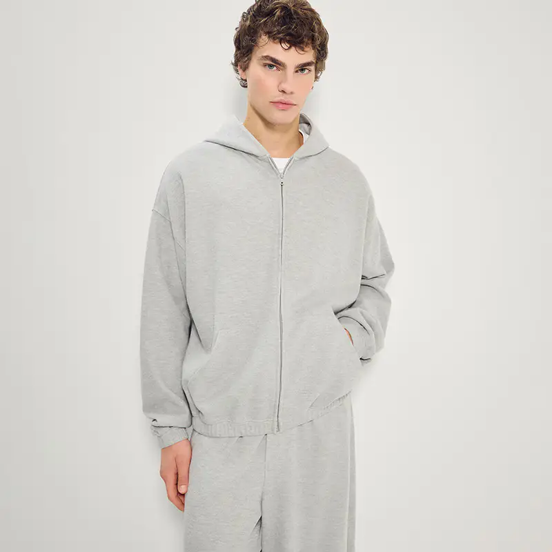 Felpa apribile con cappuccio