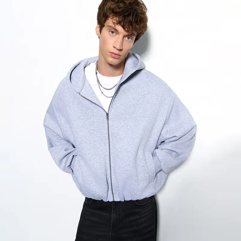 Felpa apribile con cappuccio