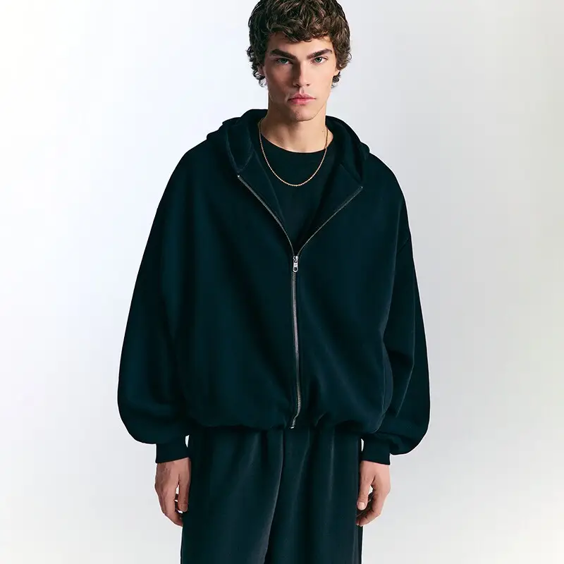 Felpa apribile con cappuccio