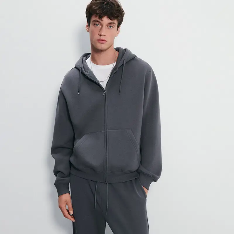 Felpa apribile con cappuccio