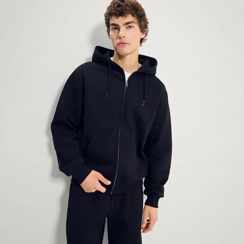 Felpa apribile con cappuccio