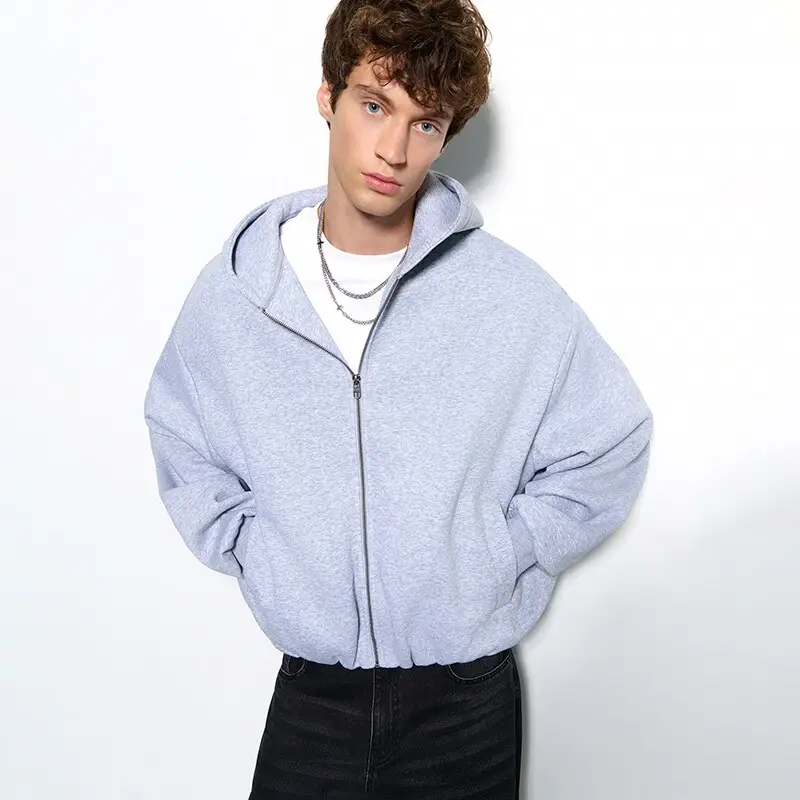 Felpa apribile con cappuccio