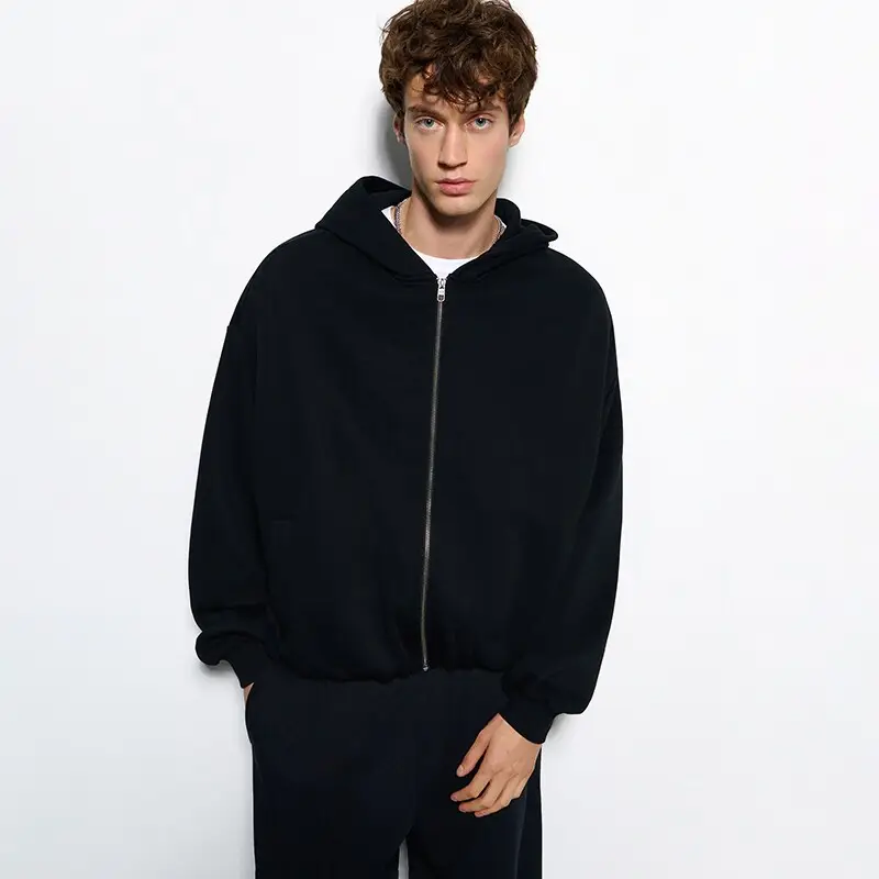 Felpa apribile con cappuccio