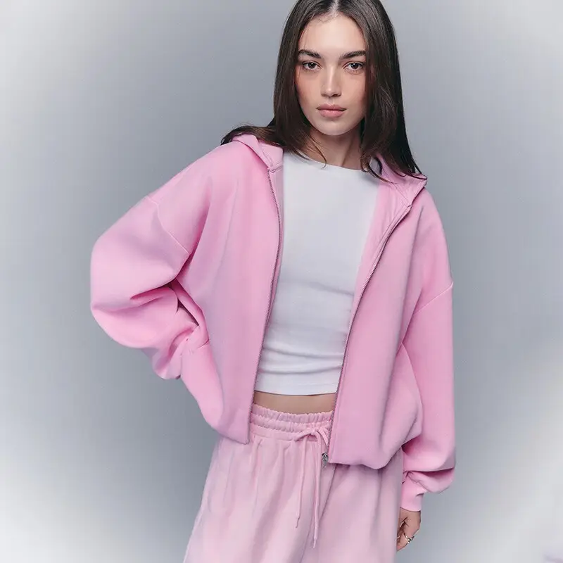 Felpa apribile con cappuccio