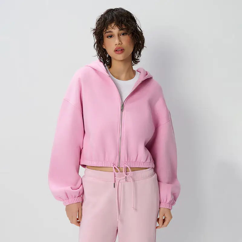 Felpa apribile con cappuccio