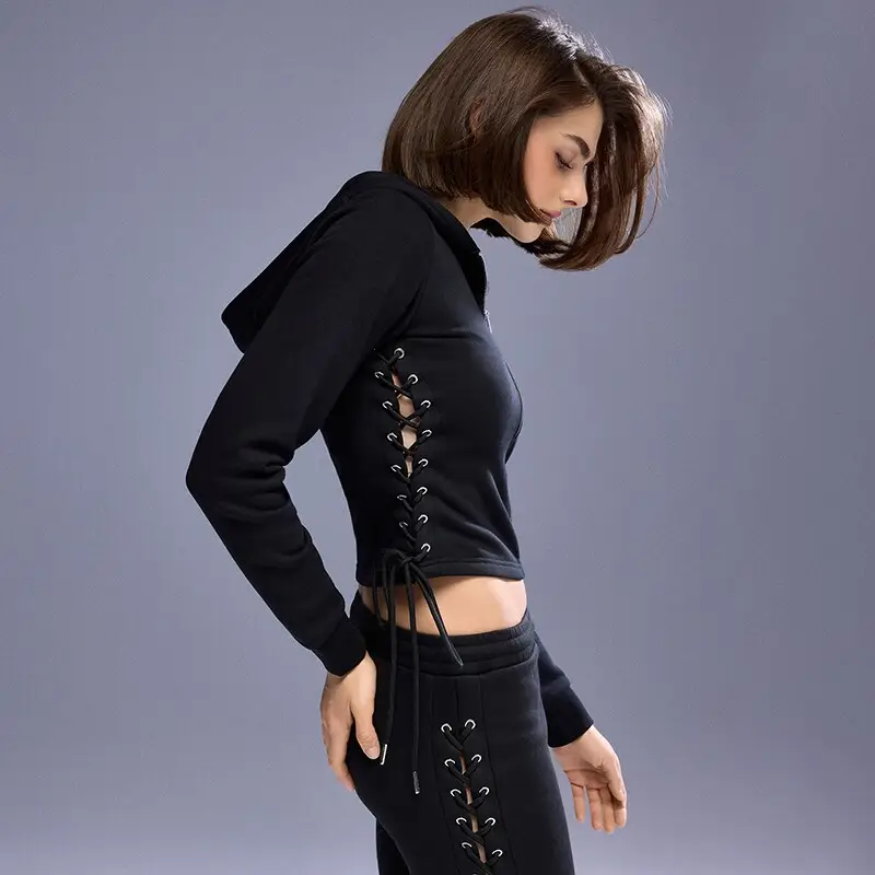 Felpa apribile con cappuccio