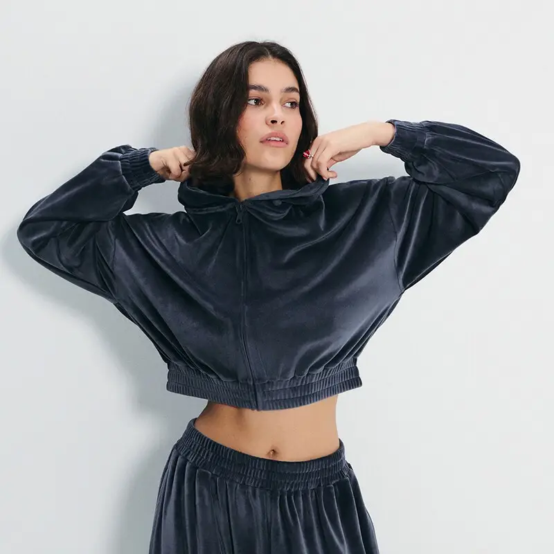 Felpa apribile con cappuccio