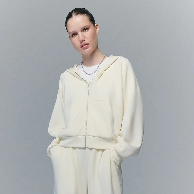 Felpa apribile con cappuccio