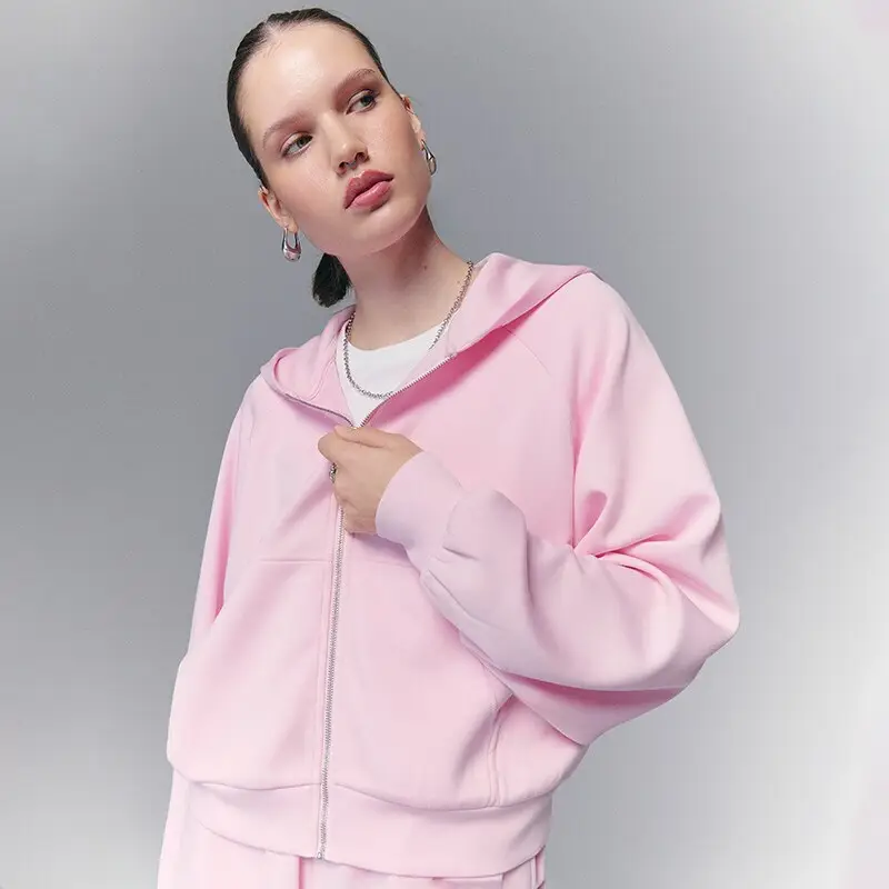 Felpa apribile con cappuccio