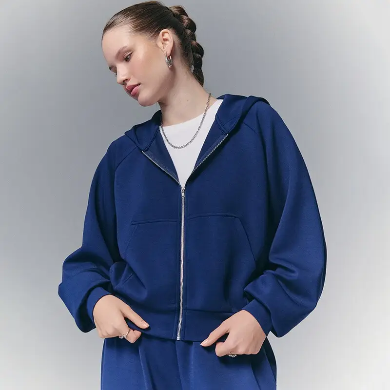 Felpa apribile con cappuccio