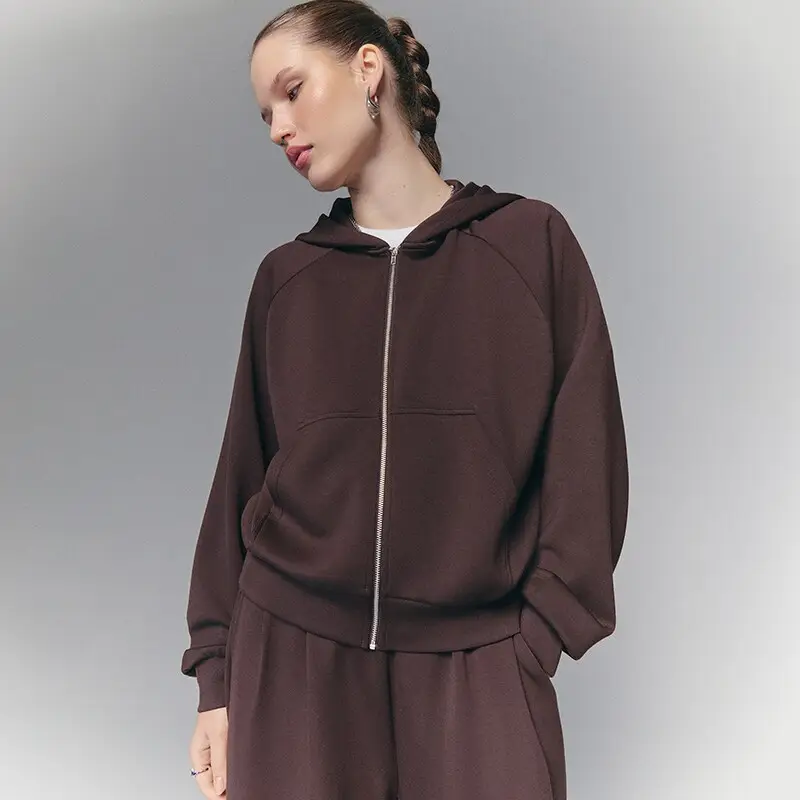 Felpa apribile con cappuccio