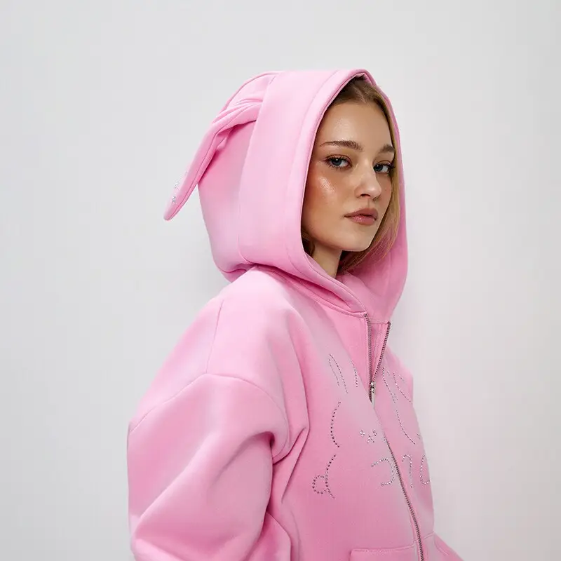 Felpa apribile con cappuccio