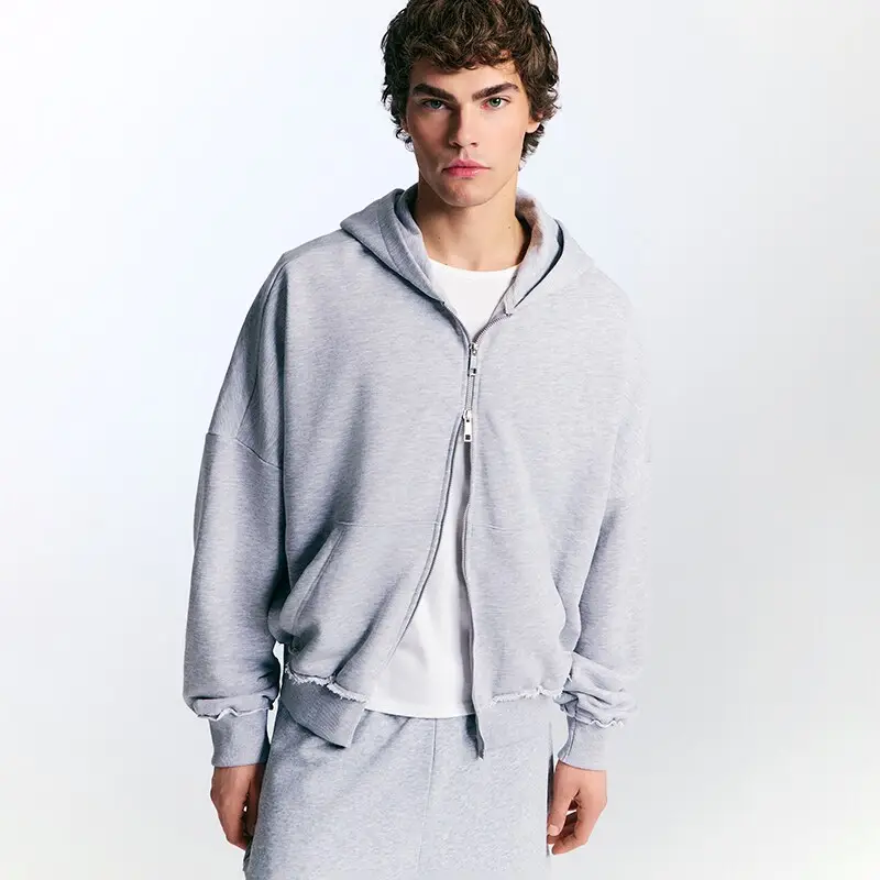 Felpa apribile con cappuccio