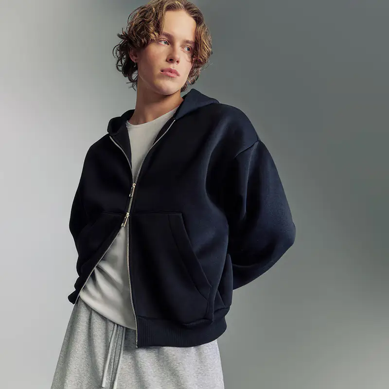 Felpa apribile con cappuccio