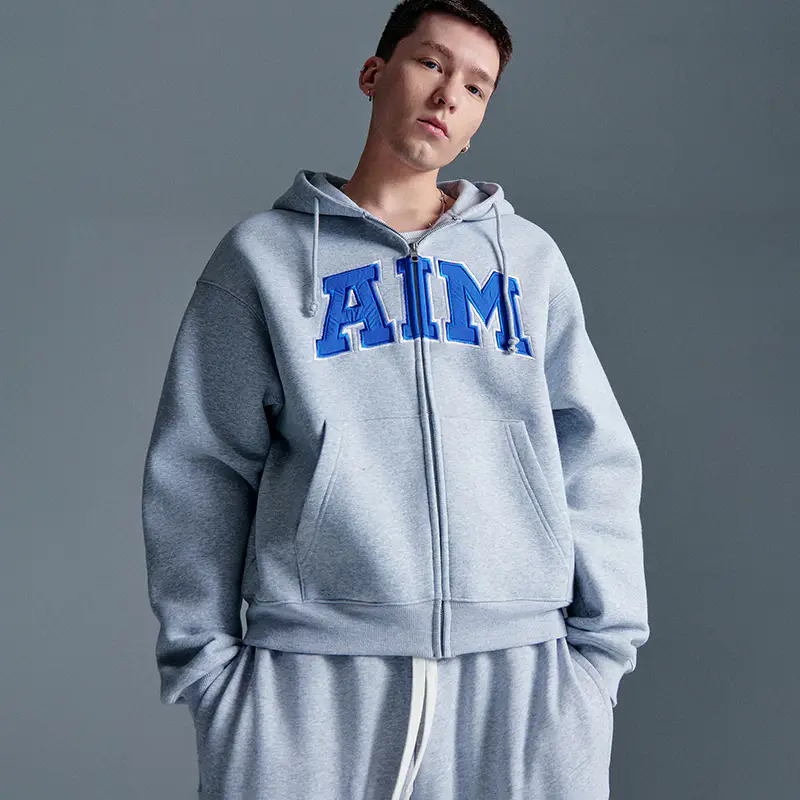 Felpa apribile con cappuccio