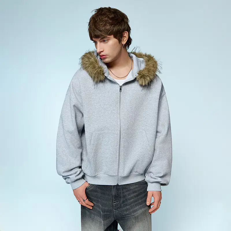 Felpa apribile con cappuccio