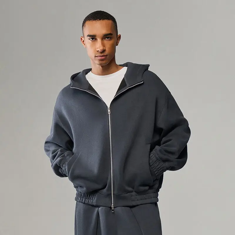 Felpa apribile con cappuccio