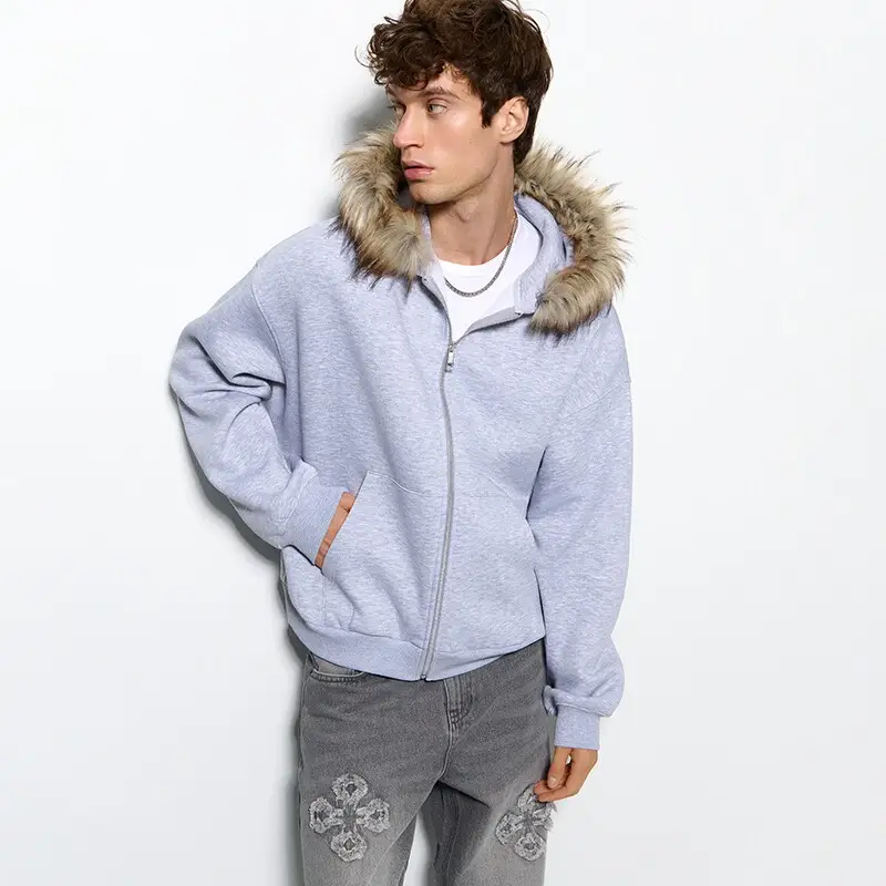 Felpa apribile con cappuccio