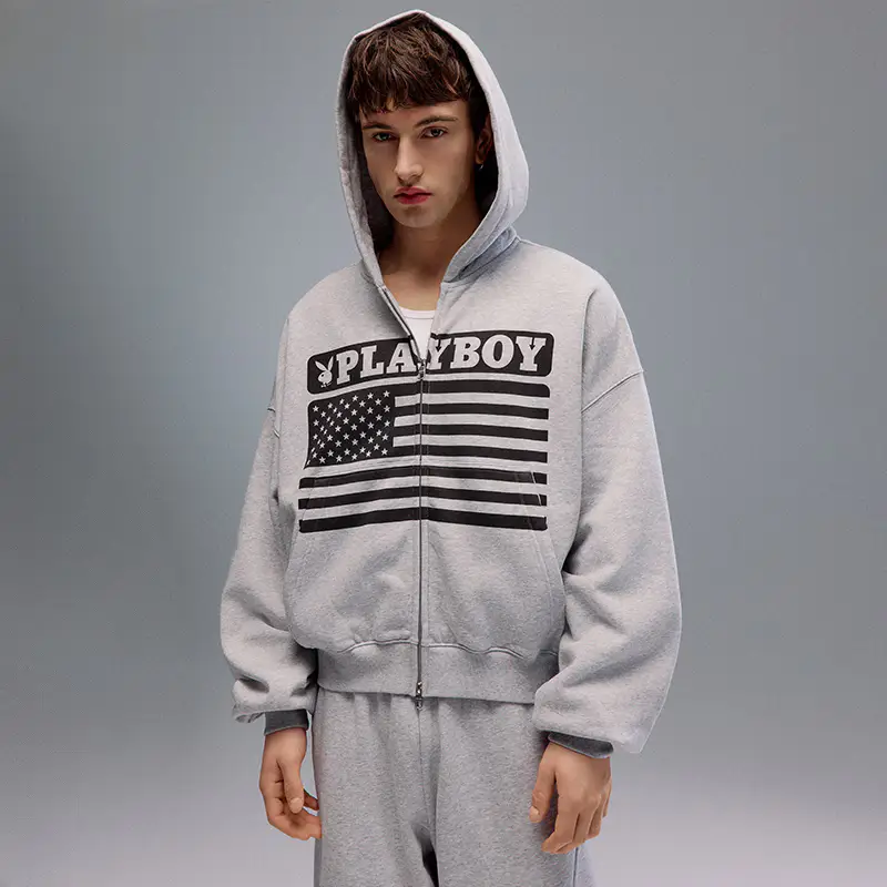 Felpa apribile con cappuccio Playboy