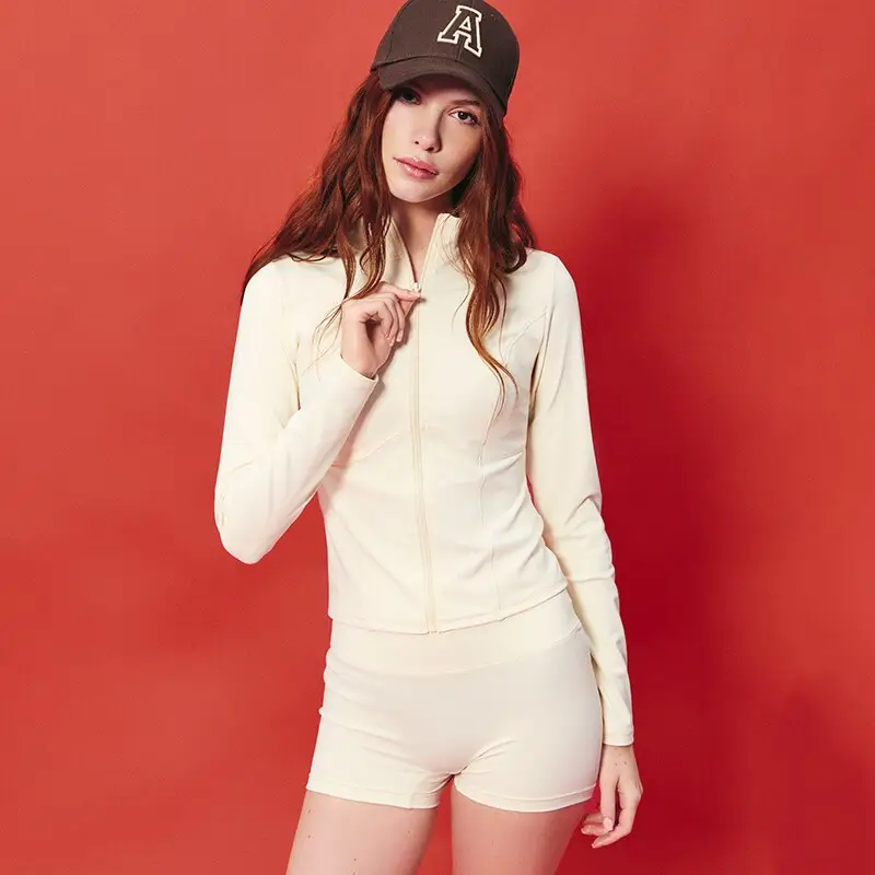 Felpa apribile con collo alla coreana